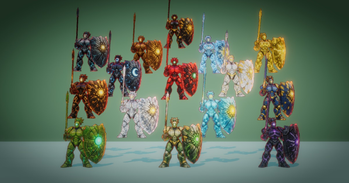 [FreeTrial] Crystal Vanguard - Stylized Fantasy Monster (Rig+Anim ...