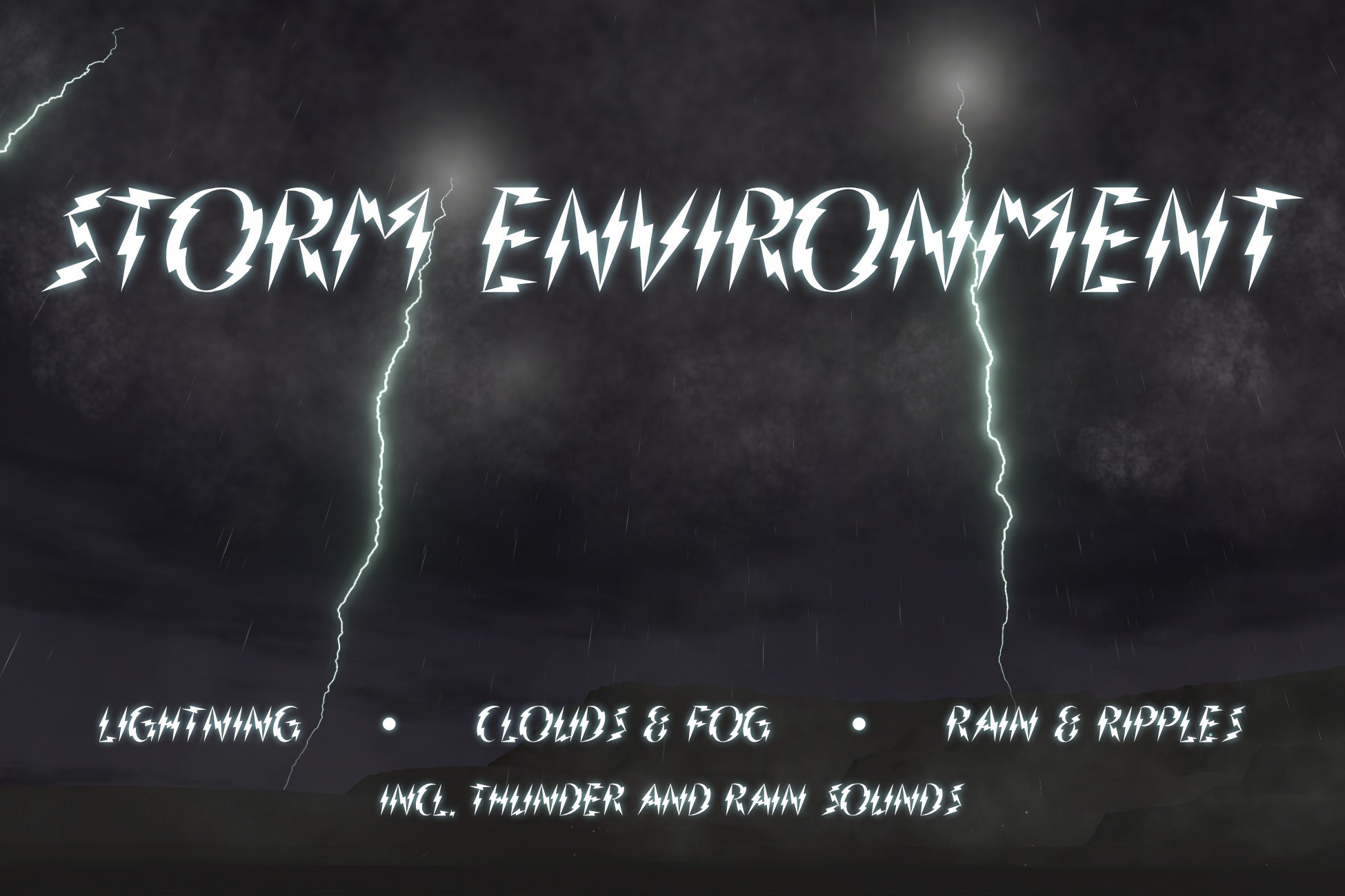 Storm Environment: Thunder & Lightning VFX | Particles/Effects | Unity ...