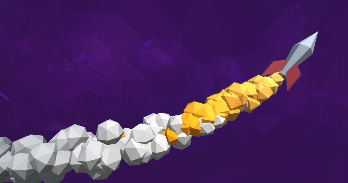 Low Poly Rocket Trail | ビジュアルエフェクト パーティクル | Unity Asset Store