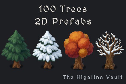 Trees - 100 Fantasy Trees [2D Sprites & Prefabs]