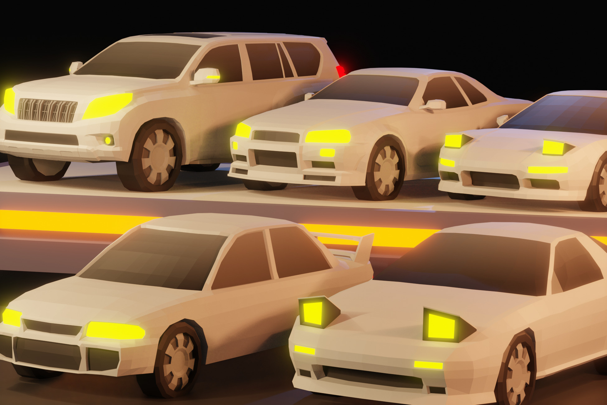 Car Assets Low Poly - Japanese Cars | 3D Land | Unity Asset Store