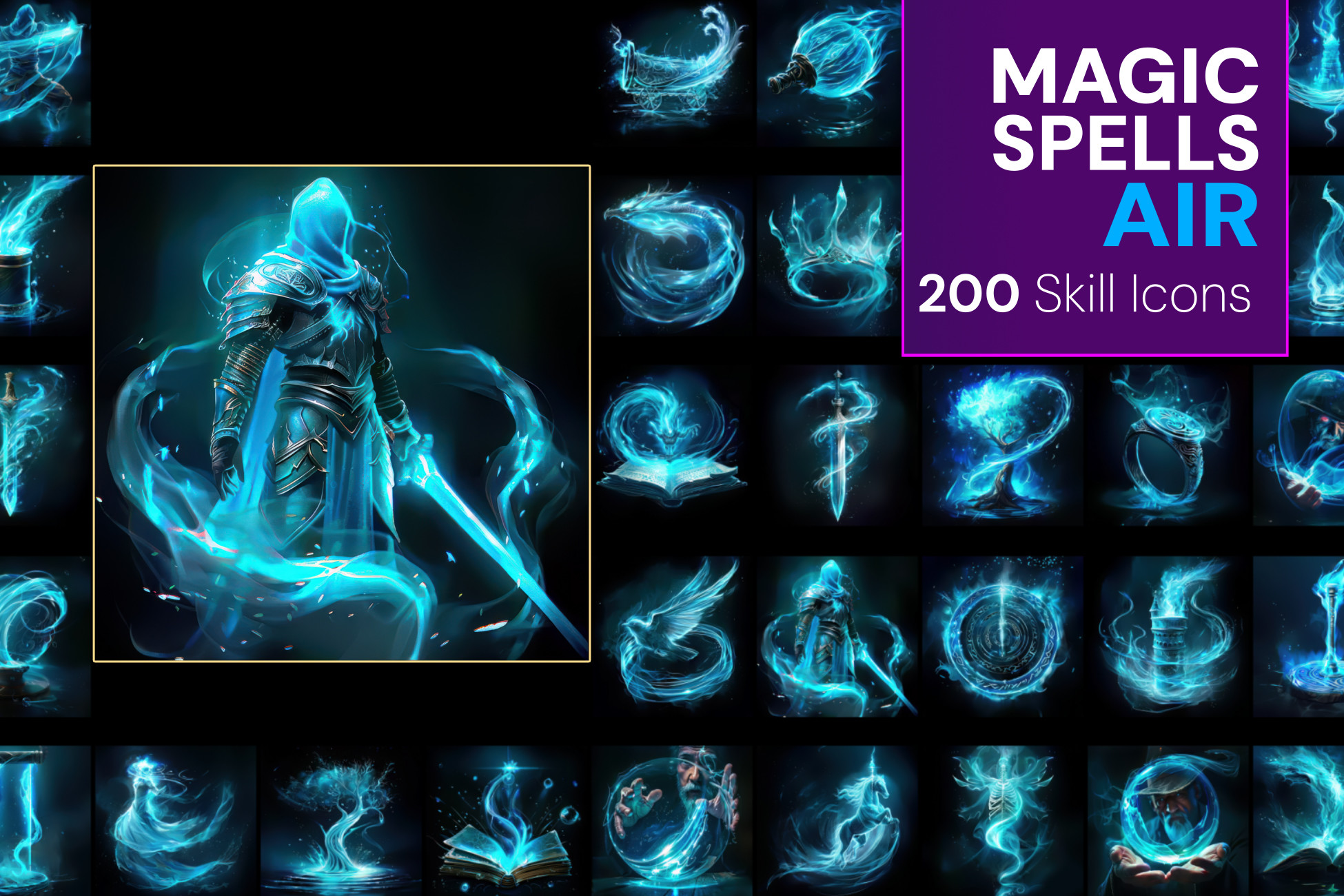 Magic Skills Air | 2D Icons | Unity Asset Store