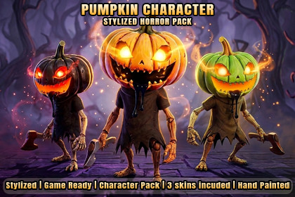 Stylized Pumpkin Horror Character Pack