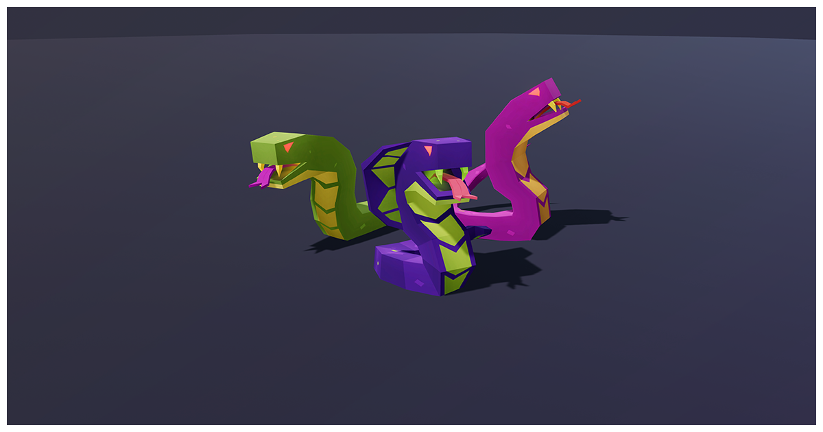 Unity Store Snake Toon Snakes Pack | 3D Characters | Unity Asset Store