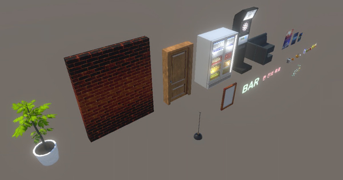 Bar Asset Unity Korean_Bar_Furniture | 3D Props | Unity Asset Store
