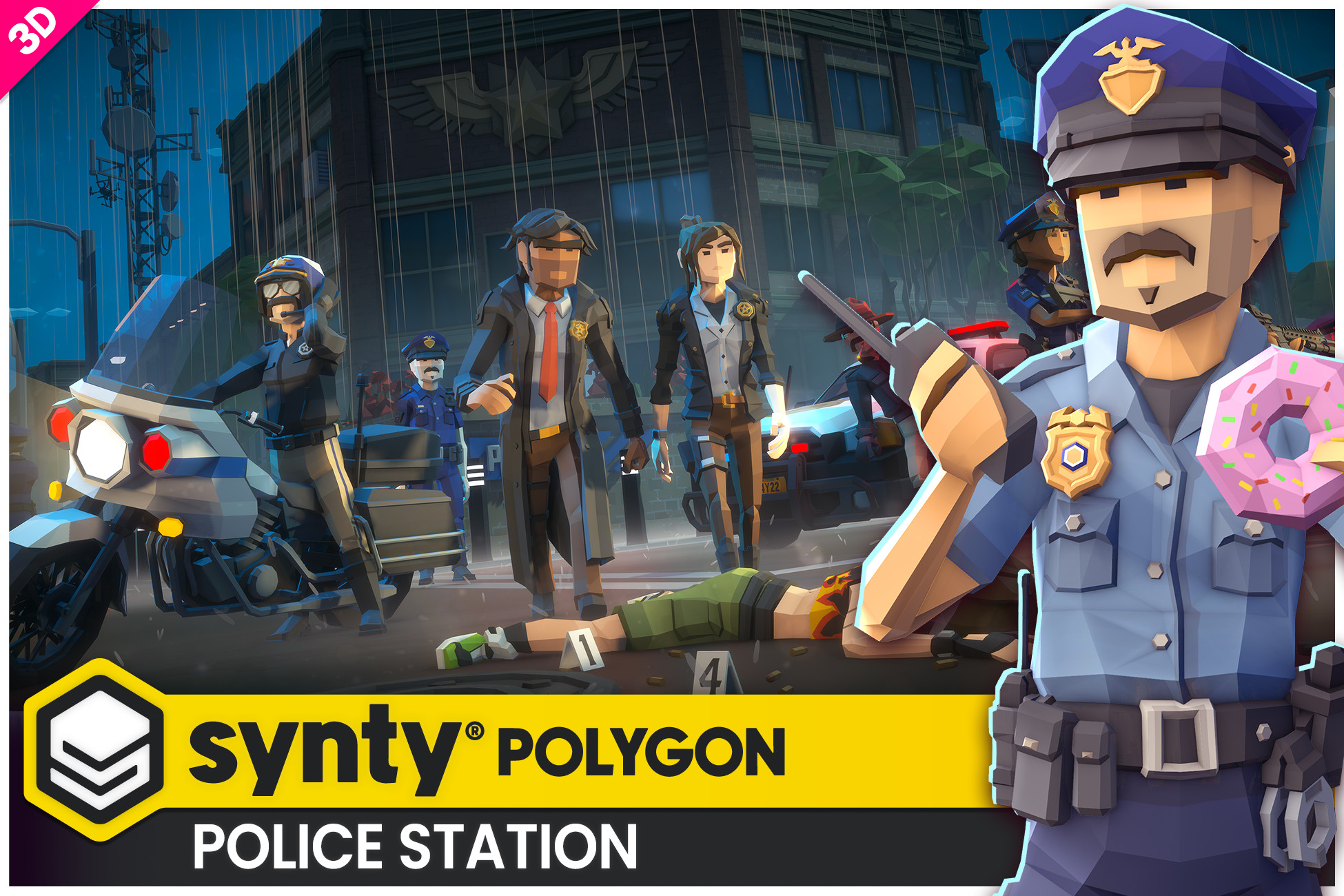 Police Station Pack - Synty POLYGON - Stylized Low Poly Assets | 3D 都市 ...