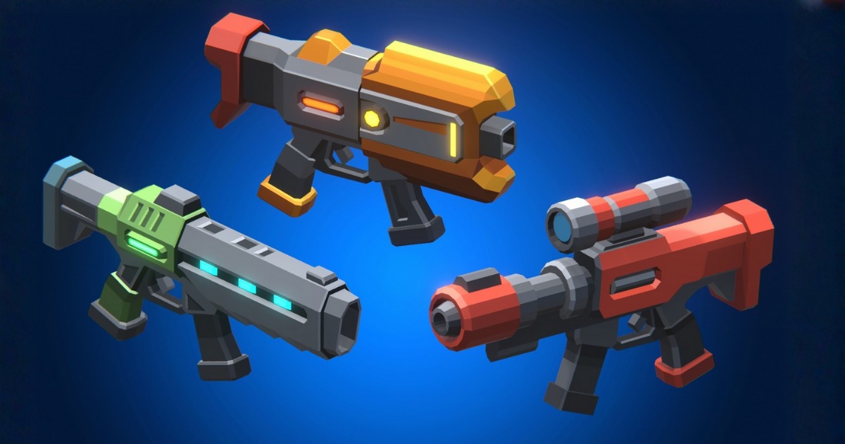 FREE Demo: Low Poly Sci-Fi Blaster 2 - Retro Style Sample | 3D 枪支 ...