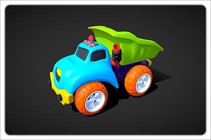 Kids Toy Truck - Stylized Mid Poly Toon Toy - Stylized Vehicle