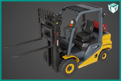 Forklift Truck 02 Yellow URP HDRP Textures