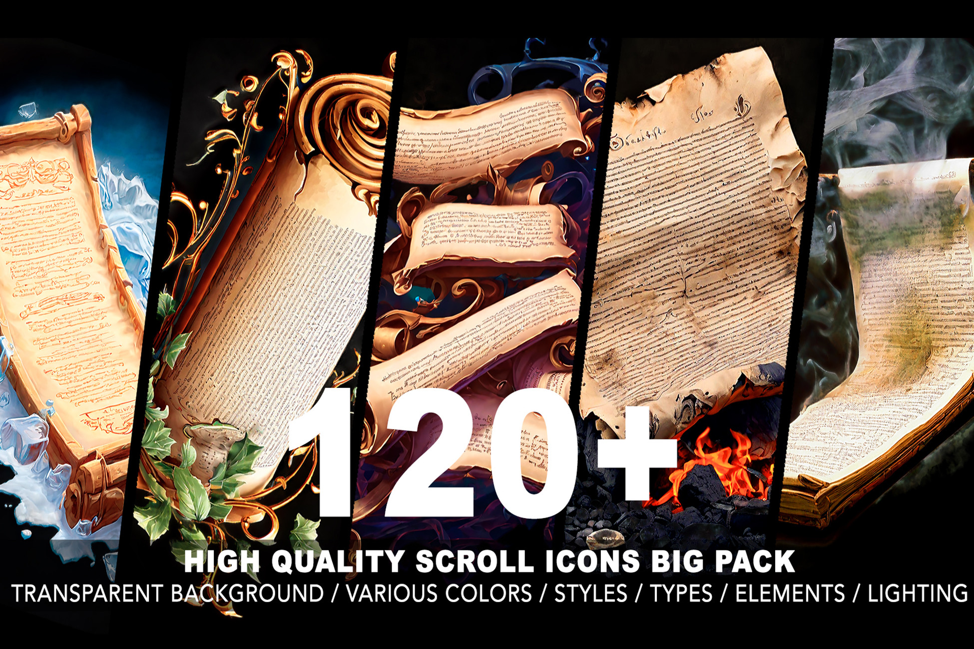 Magic Scroll Icons | 2D Icons | Unity Asset Store