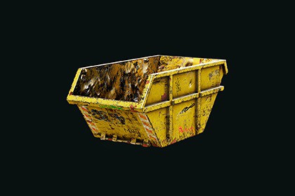Open Dumpster For Construction Garbage