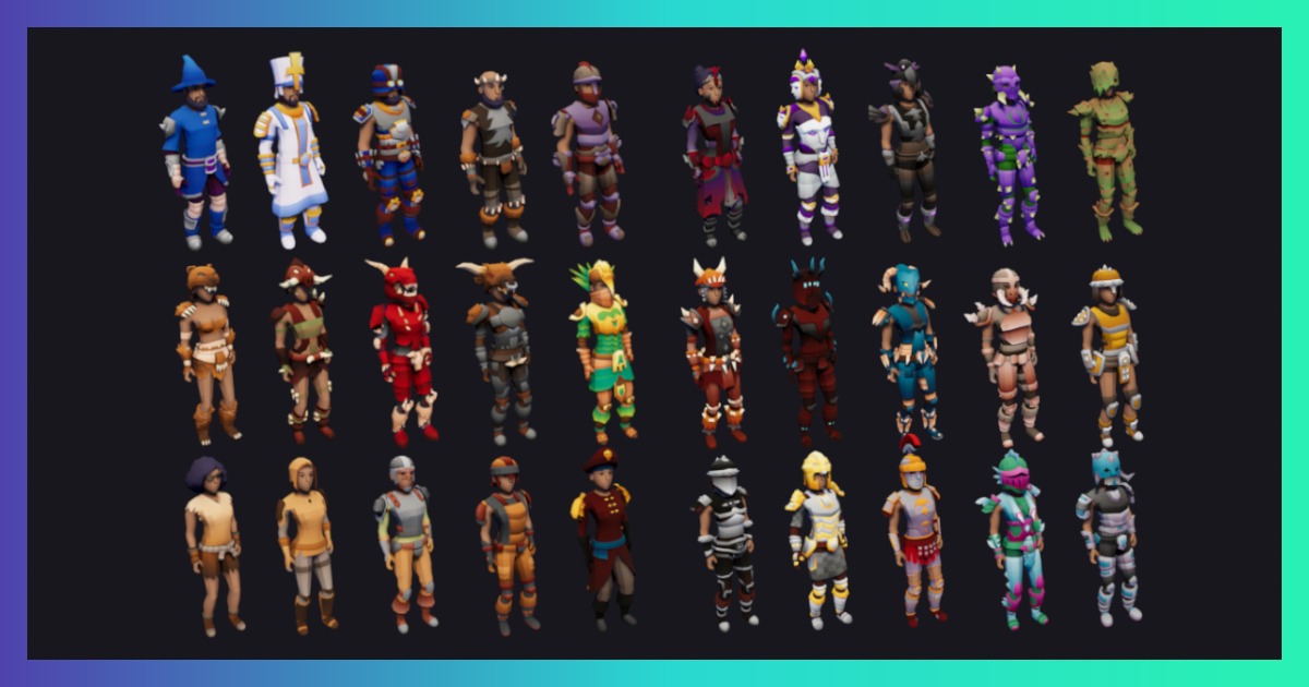 Rpg Character Build Low Poly RPG Characters Bundle | Characters | Unity Asset Store