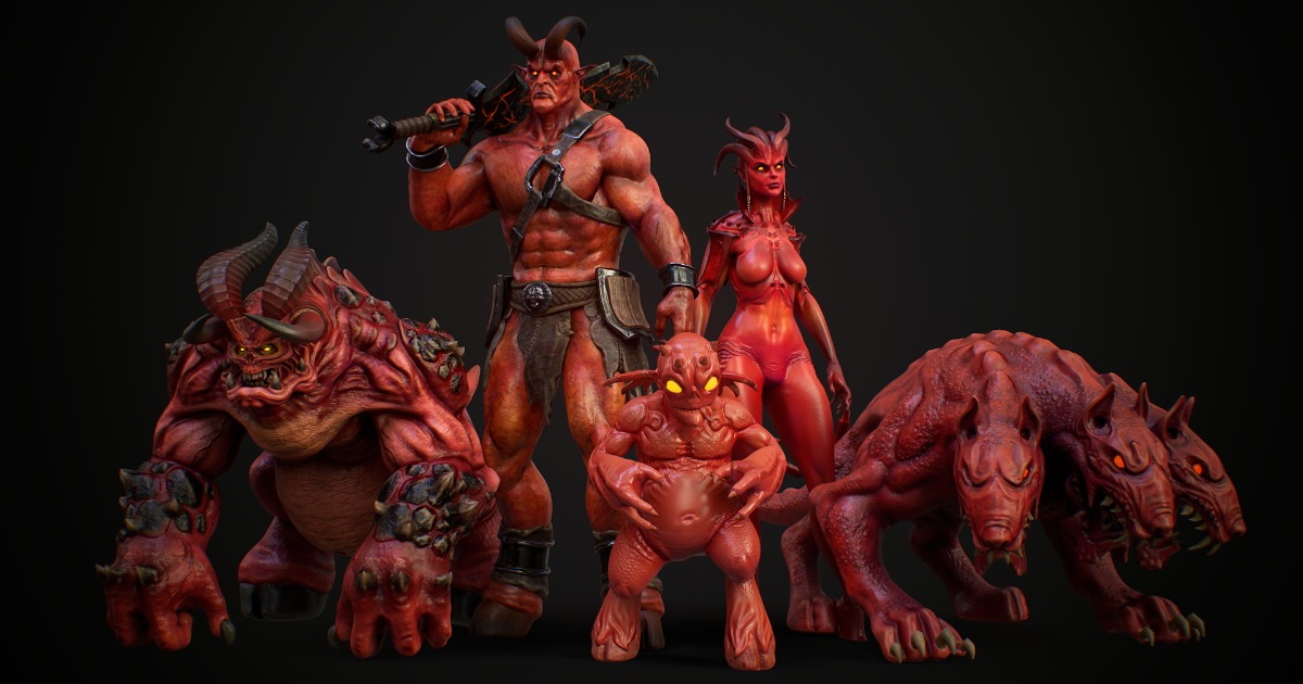 Demons Pack grade 1 | 3D Characters | Unity Asset Store