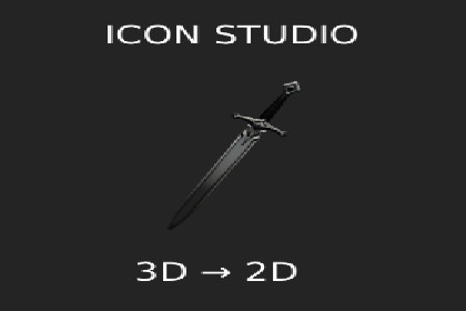 IconStudio – One-Click 3D to 2D Icon Generator