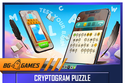 Cryptogram Puzzle – Word & Letter Template