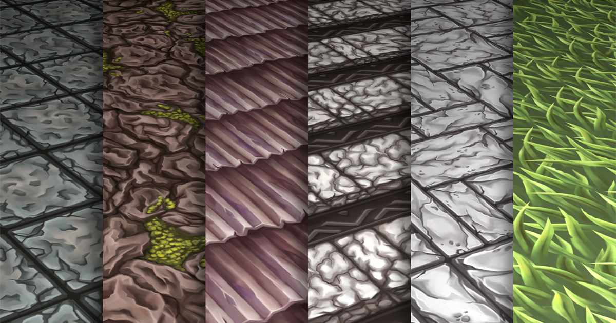 Texture Set Vol.44 Hand Painted Mix | 2D Textures & Materials | Unity ...