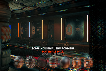 Sci-Fi Industrial Environment Material Pack