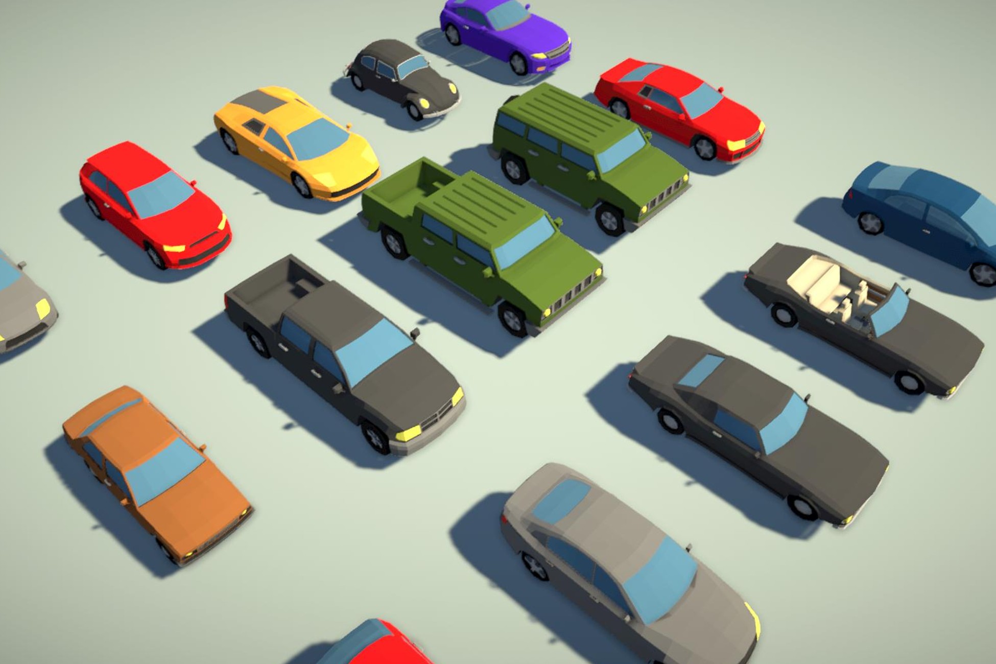 Unity Engine Car Asset Low Poly Cars (Pack) | 3D Land | Unity Asset Store