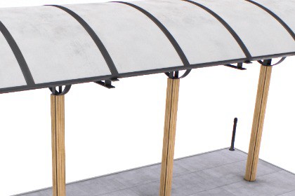 Shelter bus stop
