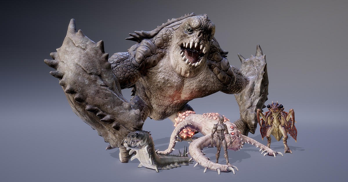 Free Monster Assets Unity MONSTER PACK VOL 17 | 3D Creatures | Unity Asset Store