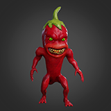 Pepper mutant low poly 3d model