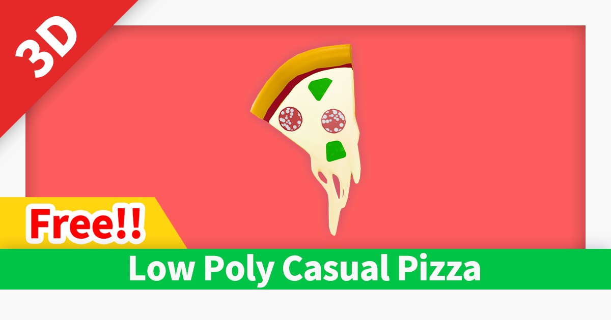 Low Poly Casual Pizza | 3D Food | Unity Asset Store