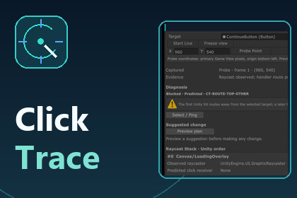 ClickTrace — uGUI Click & Raycast Diagnostics