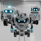 Sci-Fi Robots Wheeled