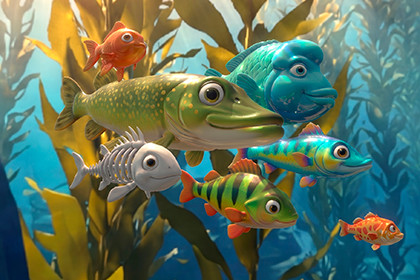 Cartoon fish - underwater pack