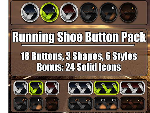 Shoe String Unity Device Running Shoe Button Pack | 2D Icons | Unity Asset Store
