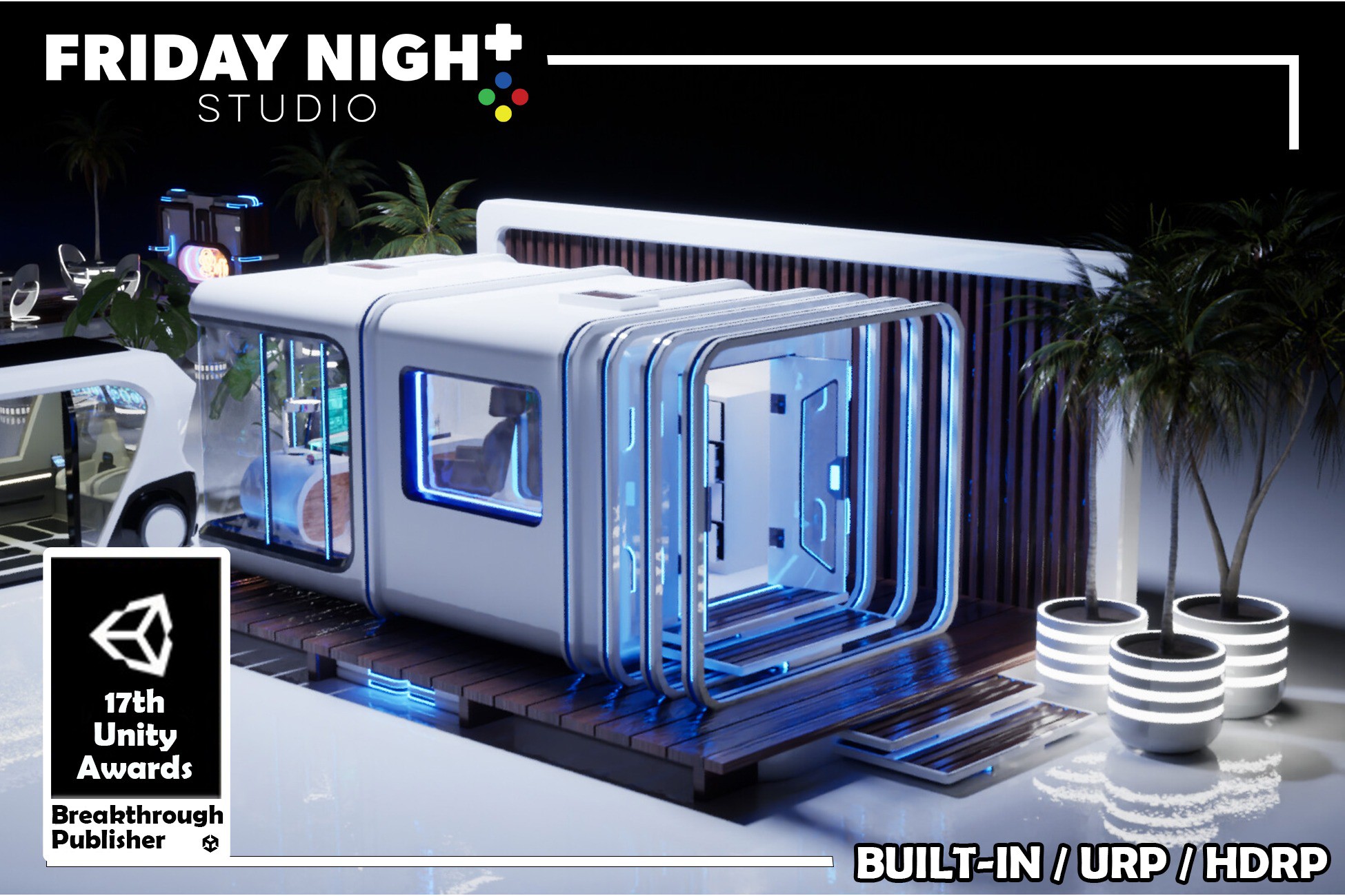 Unity Pod Futuristic Cabin Pod – Sci-Fi tiny home | 3D Sci-Fi | Unity Asset Store