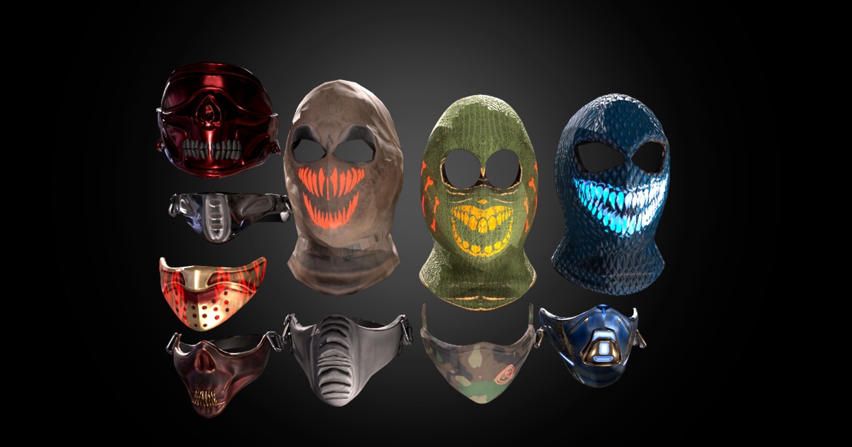 Unity Models Masks Army Masks Pack 2 | Props | Unity Asset Store