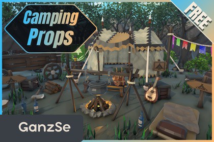 GanzSe FREE Camping - Fantasy Low Poly Props