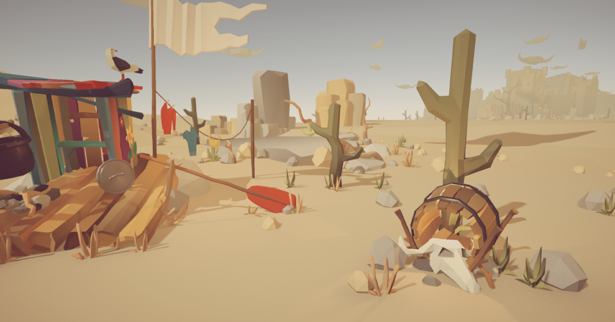 Raft on the desert - Free Low Poly Pack | 3D Landscapes | Unity Asset Store