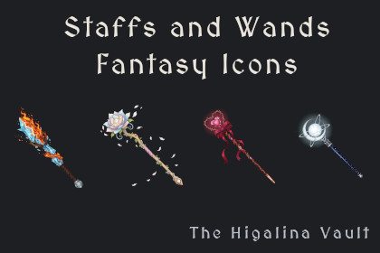 Staffs & Wands - Fantasy Icons