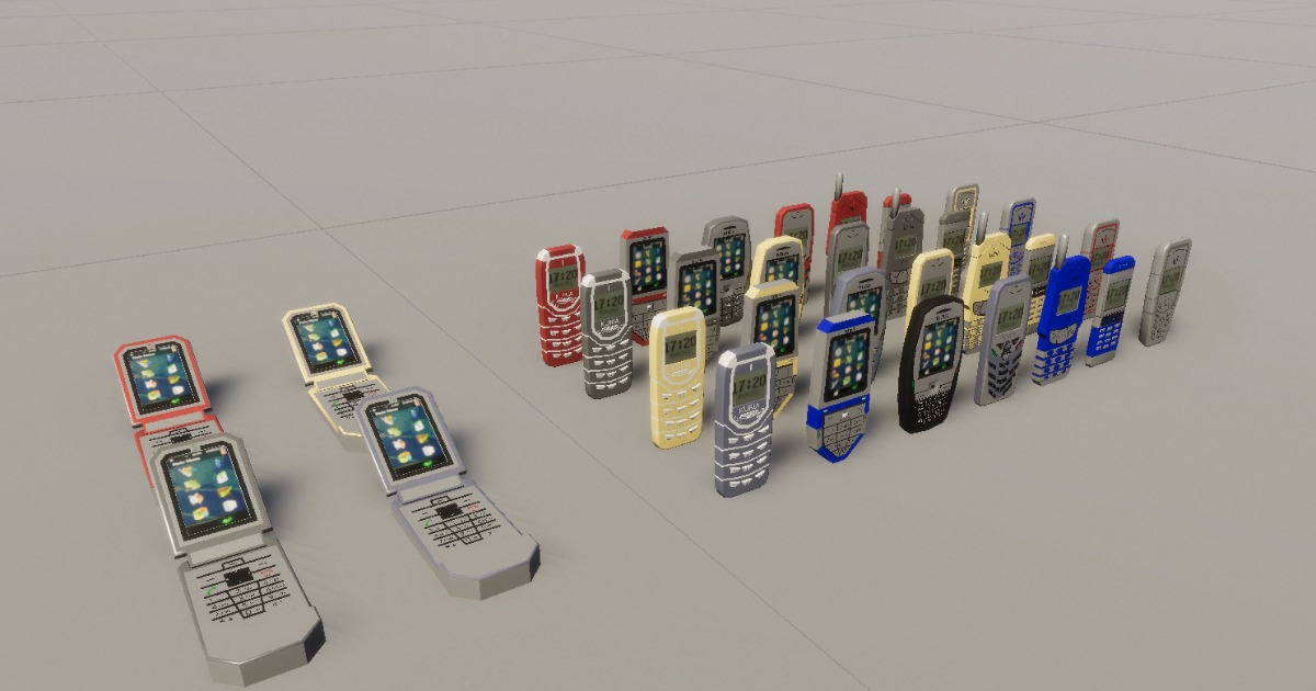 Unity Phone Models Mobile_Phones (2000-2003) | 3D Electronics | Unity Asset Store