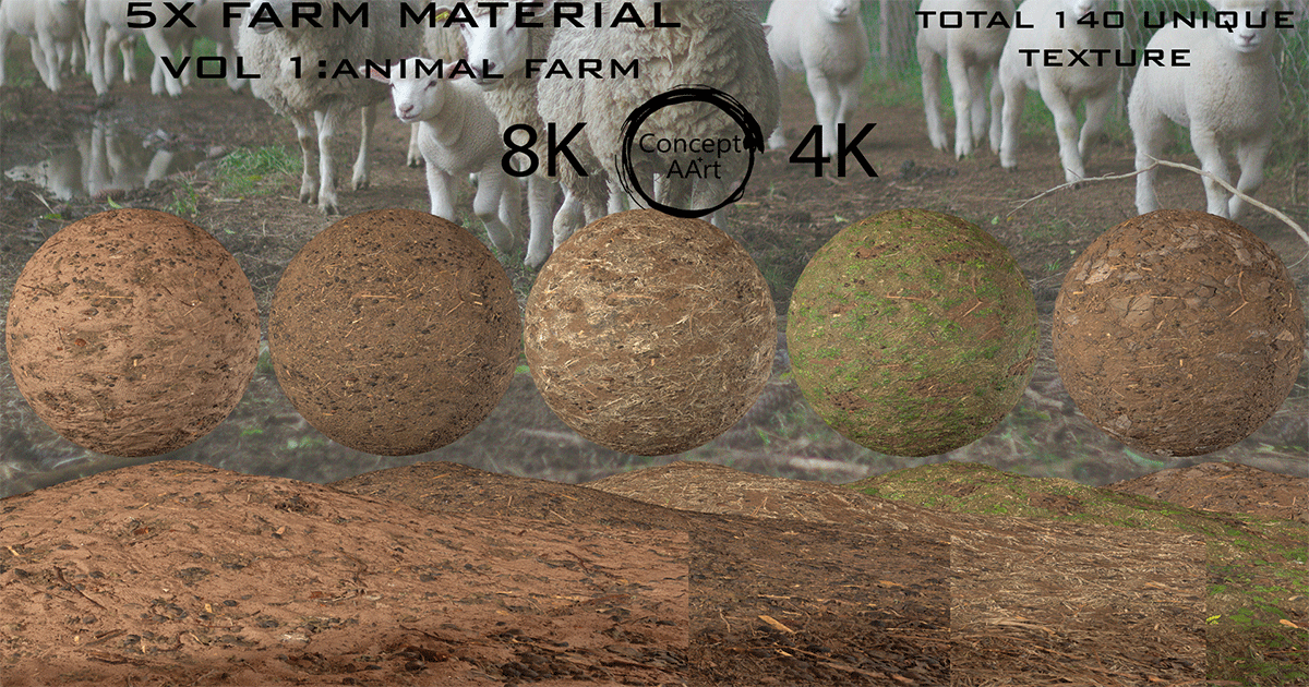 FARM VOL1:ANIMAL FARM | 2D テクスチャ&マテリアル | Unity Asset Store
