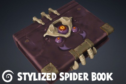 Stylized Spider Monster Book