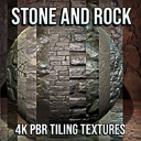 21 Stone and Rock 4K PBR Tiling Textures Collection