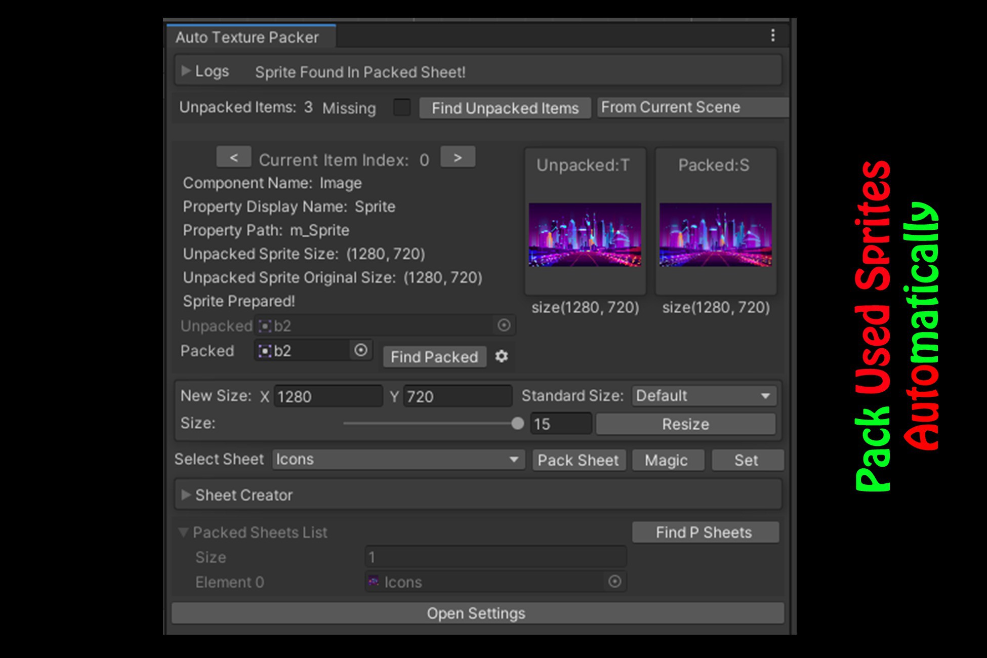 Automatic Texture Packer - Pack & Replace Sprites | Utilities Tools ...