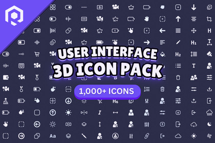 Low Poly 3D Icons - User Interface