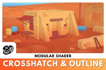 Comic Crosshatch and Outline Shader