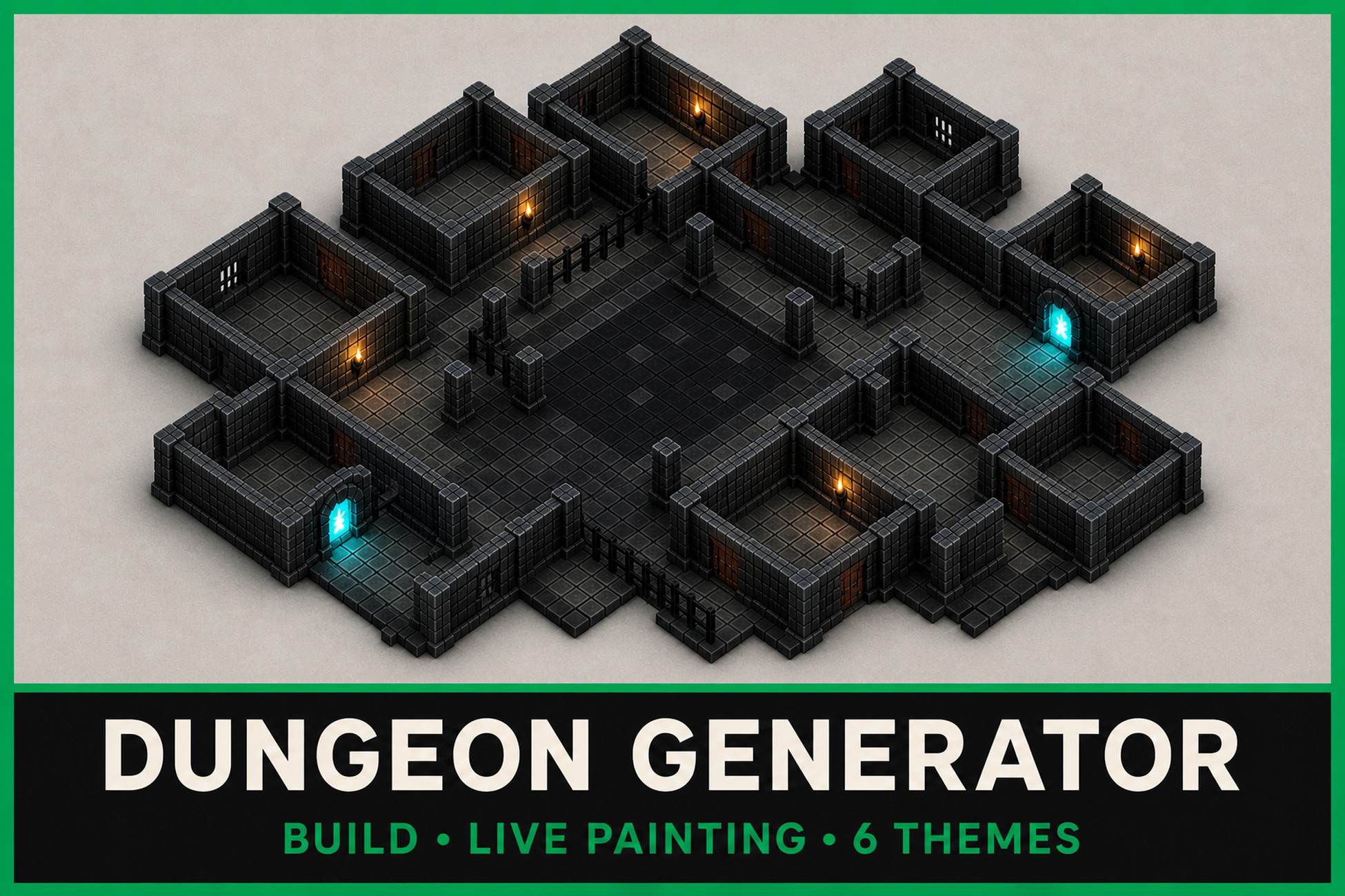 Dungeon Generator - WFC Level Builder, Live Painting & NavMesh