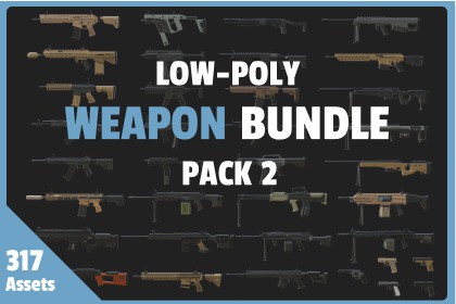Low Poly Weapon Bundle Pack 2
