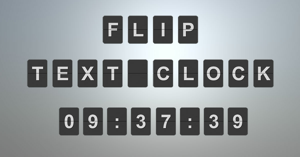 Flip Text & Clock By maything | 2D GUI | Unity Asset Store