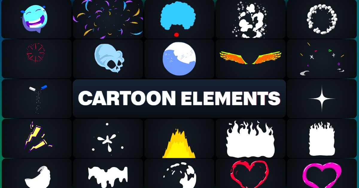 Cartoon Elements 177-198 | 2D Textures & Materials | Unity Asset Store