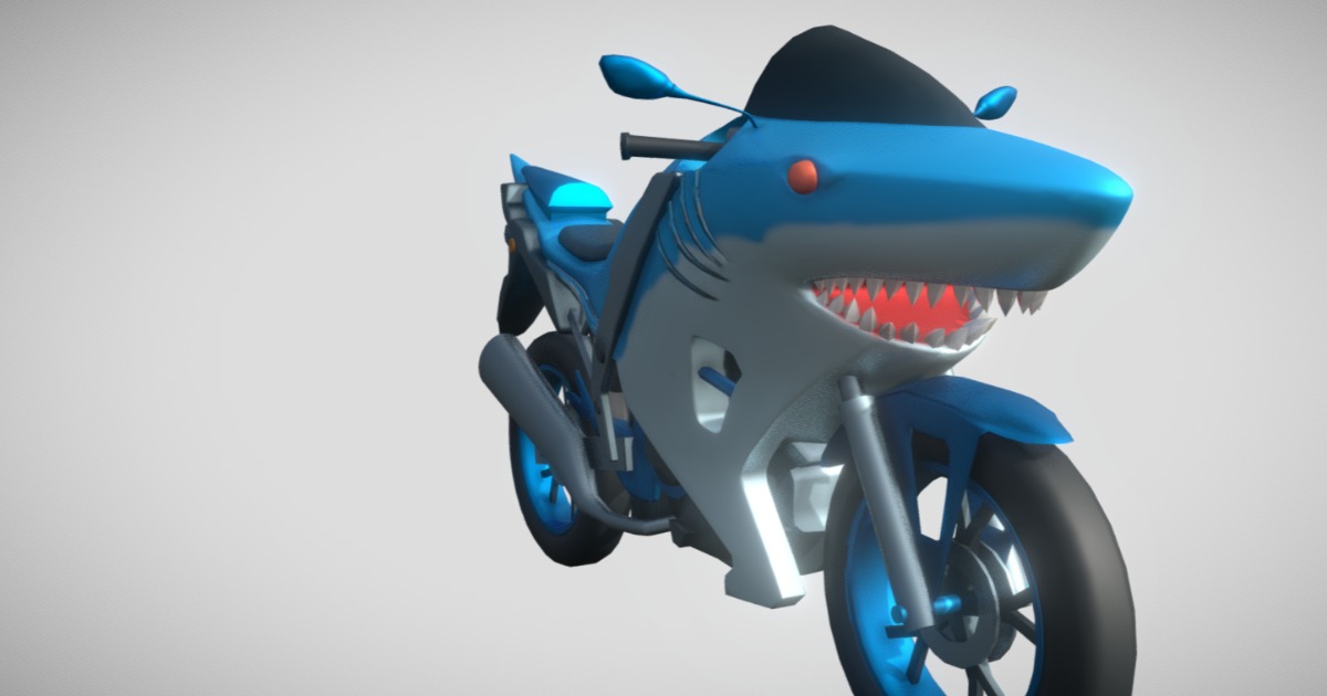 Cartoon - Shark Motorcycle | 3D Land | Unity Asset Store
