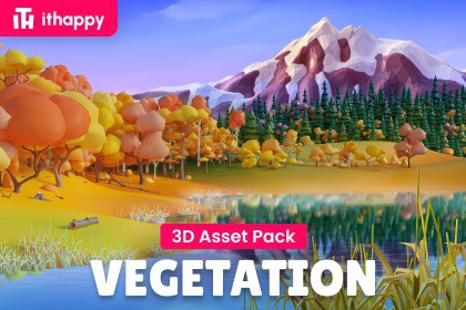 Vegetation - Low Poly 3D Models Pack