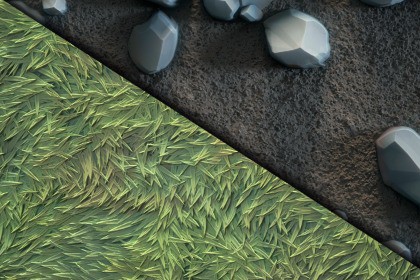 Grass and Rock Texture & Material Vol. 04