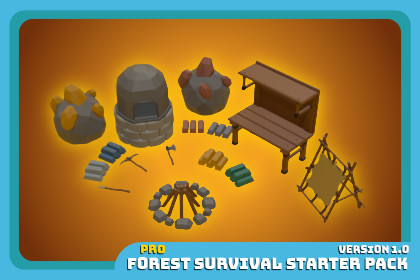 Low-Poly Forest Survival Starter Pack Pro